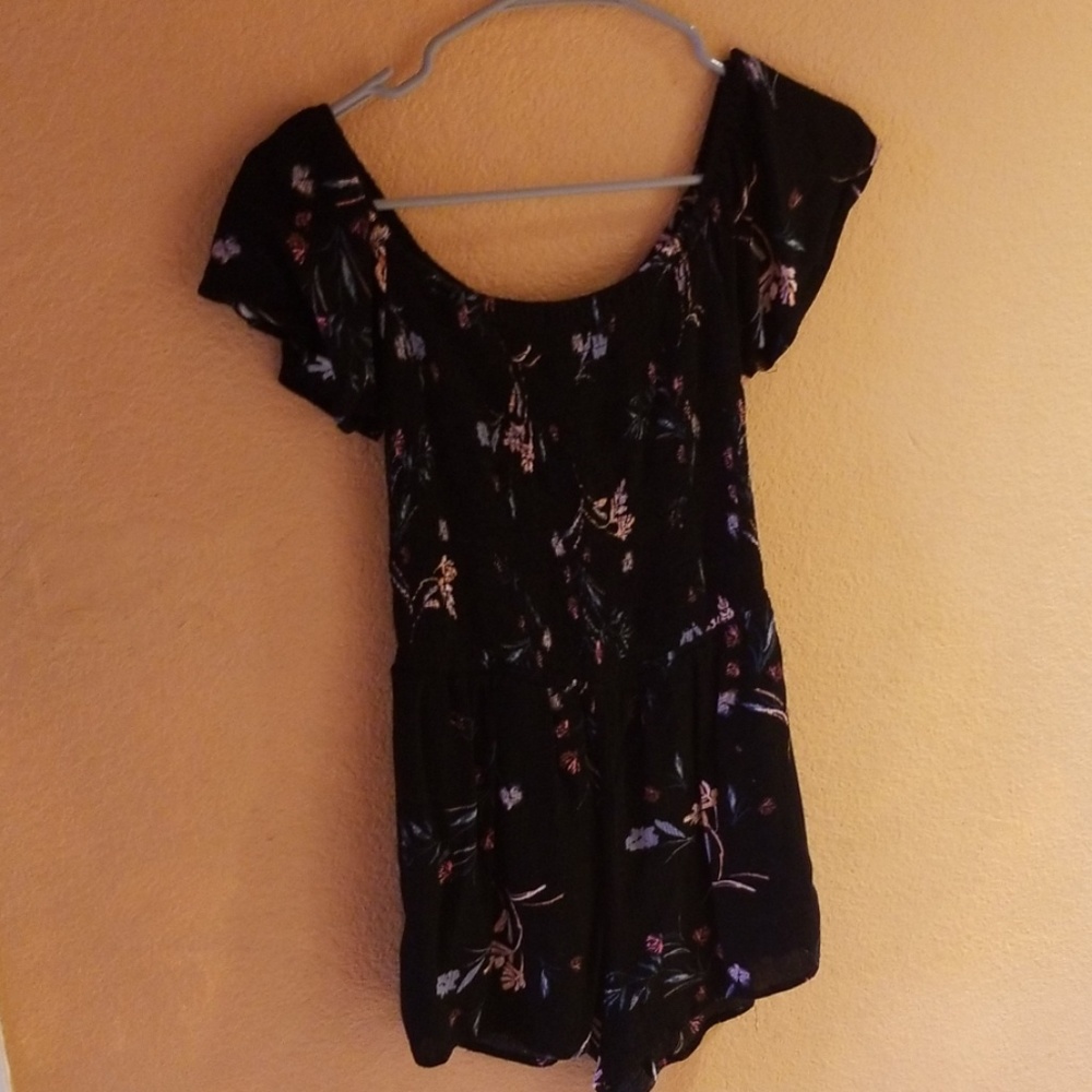 LA Hearts black floral romper